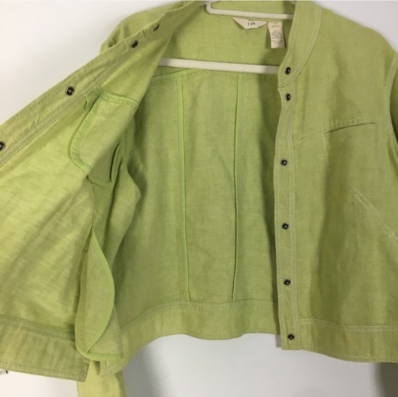 J. Jill Jacket Linen Green - Picture 6 of 7